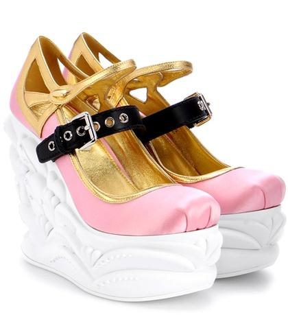 Miu Miu Platform Satin Pumps