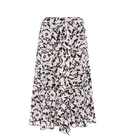 Proenza Schouler Printed Silk-crêpe Skirt