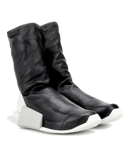 Adidas By Rick Owens Level High Leather Sneakers