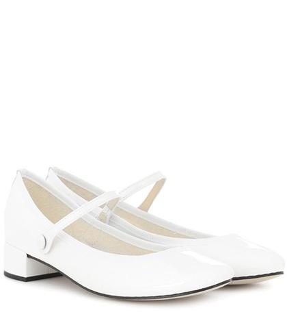 Repetto Rose Ball Patent Leather Pumps