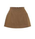 Valentino Stretch Cotton Twill Miniskirt