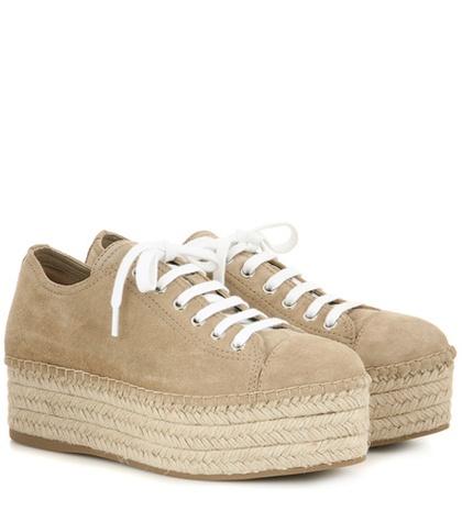 Gucci Suede Espadrille-style Platform Sneakers