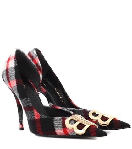 Balenciaga Bb Plaid Pumps