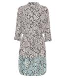 Heidi Klein Mombasa Snake-effect Shirt Dress