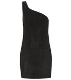 Saint Laurent Suede One-shoulder Minidress
