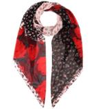 Coach Printed Cotton And Silk Scarf
