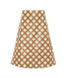 Roger Vivier Plaid Leather Skirt