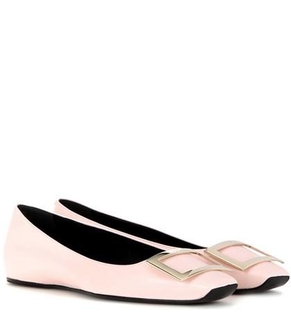 Dolce & Gabbana Trompette Leather Ballerinas