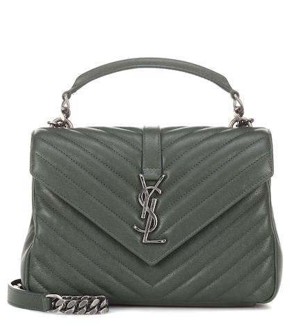Mansur Gavriel Medium Collège Monogram Leather Shoulder Bag