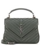 Mansur Gavriel Medium Collège Monogram Leather Shoulder Bag