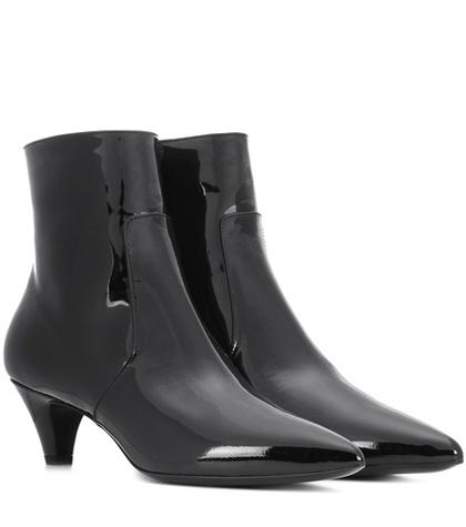 Gucci Kat Patent Leather Ankle Boots