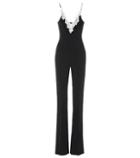David Koma Lace-trimmed Crêpe Jumpsuit