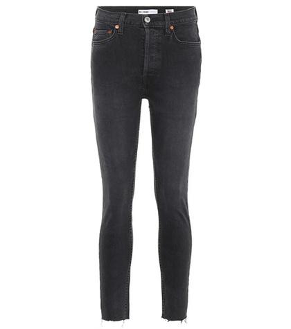 Re/done Cropped High-rise Skinny Jeans