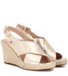 Stuart Weitzman Paris Leather Wedge Espadrilles