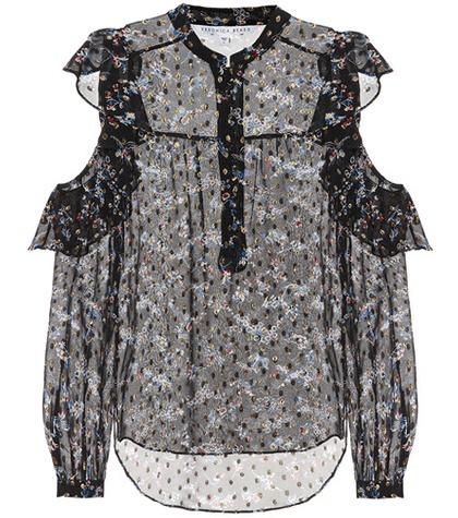 Veronica Beard Cora Printed Silk-blend Blouse