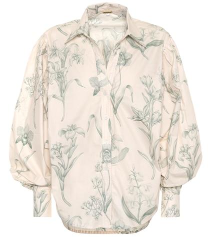 Johanna Ortiz Green Leaving Cotton Poplin Shirt