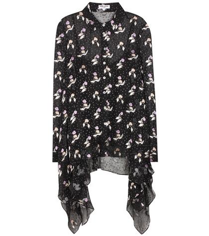 Balmain Gestures Burnout Fil Coupé Silk-blend Shirt