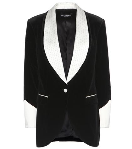 Dolce & Gabbana Silk-trimmed Velvet Blazer