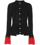 Alexander Mcqueen Wool-blend Peplum Cardigan