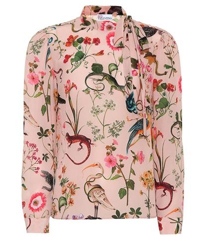 Redvalentino Printed Silk Blouse