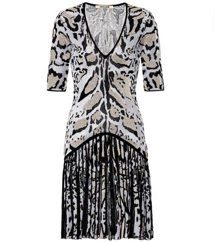 Roberto Cavalli Metallic Printed Dress