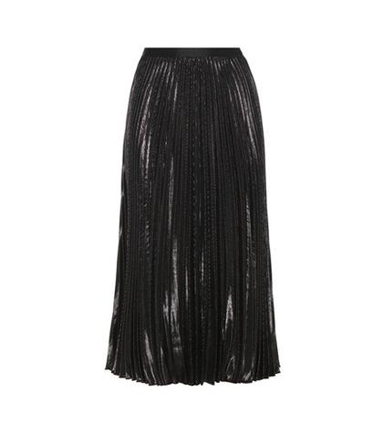 Diane Von Furstenberg Heavyn Metallic Plissé Skirt