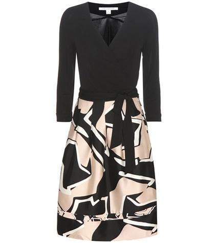 Diane Von Furstenberg New Jewel Wool And Silk Printed Wrap Dress