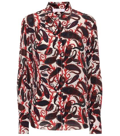 Chlo Paisley-printed Silk Top