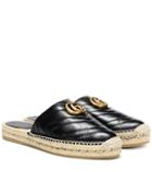 Gucci Leather Espadrille Mules