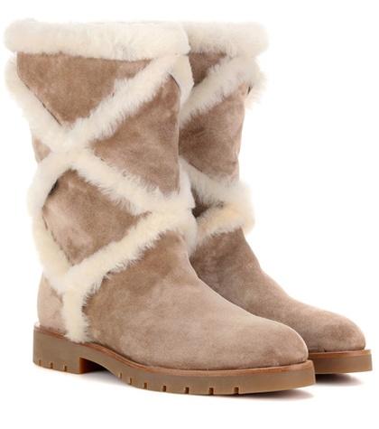 Roger Vivier Biker Prismick Suede Boots