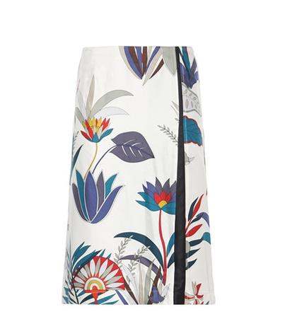 Tory Burch Arielle Printed Silk Skirt