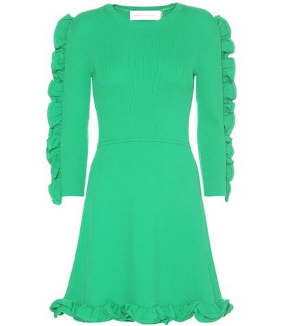 See By Chlo Fitted Ruffle Trim Dress