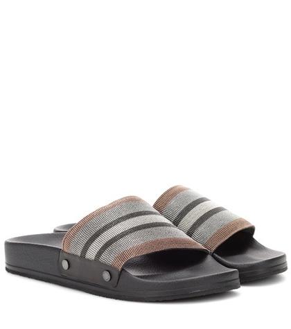Brunello Cucinelli Embellished Slides