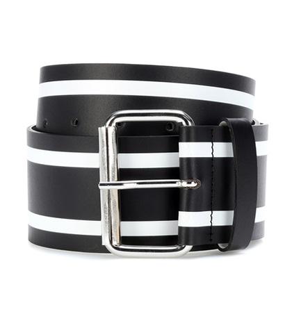 Burberry Striped Leather Belt
