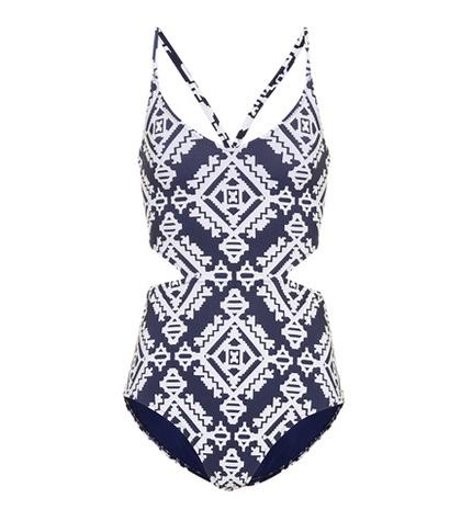 Tory Burch Printed Cutout Swimsuit