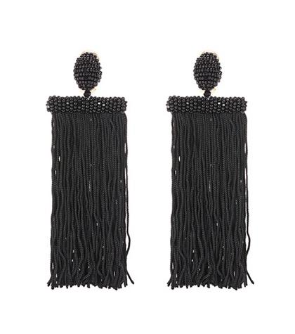 Self-portrait Fringed Clip-on Earrings