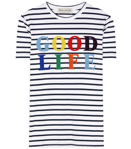 Valentino Good Life Striped Cotton T-shirt