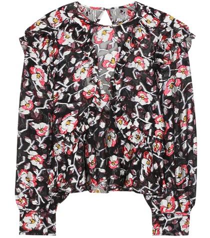 Isabel Marant Patten Fil Coupé Silk-blend Top