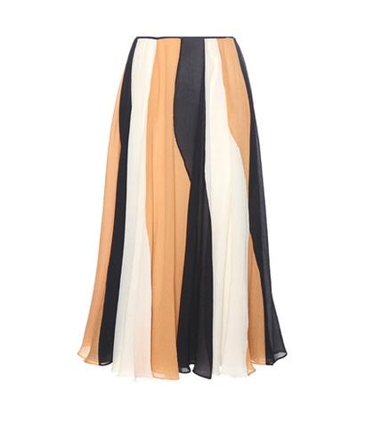 Roksanda Ashford Silk Seersucker Skirt