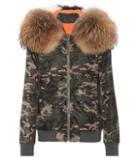 Agnona Camouflage Fur-trimmed Coat