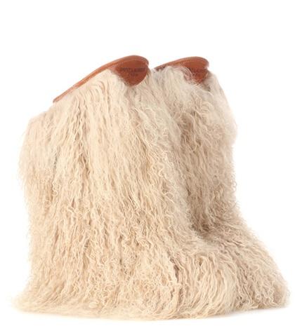 Saint Laurent Fur Ankle Boots