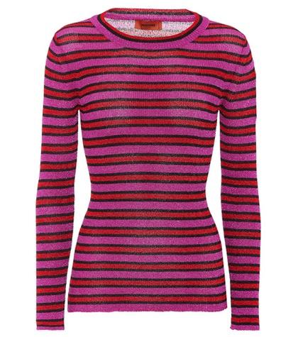 Prada Metallic Striped Sweater