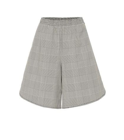 Tory Burch Houndstooth Wool-blend Shorts