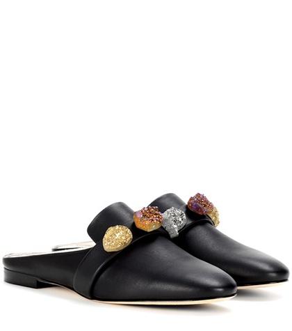 Zimmermann Embellished Leather Mules