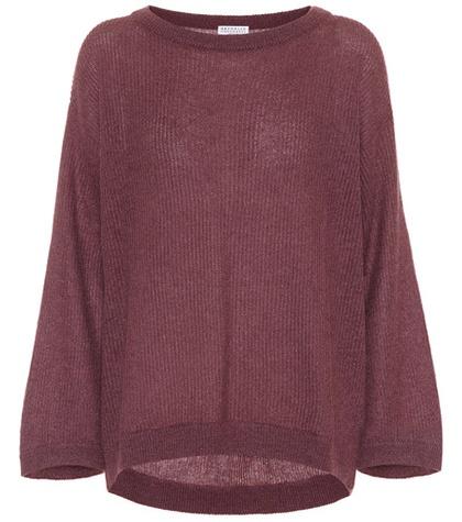 Brunello Cucinelli Mohair-blend Metallic Sweater
