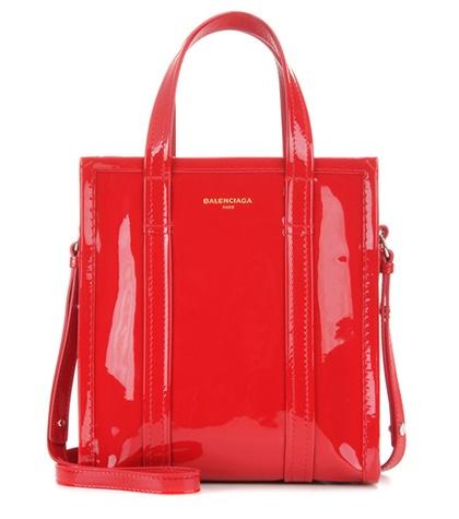 Balenciaga Bazar Xs Patent Leather Shopper
