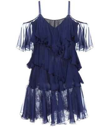 Philosophy Di Lorenzo Serafini Ruffled Silk Dress
