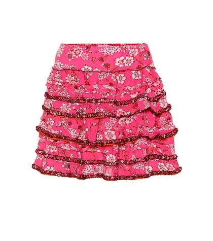 Poupette St Barth Bibi Floral-printed Miniskirt