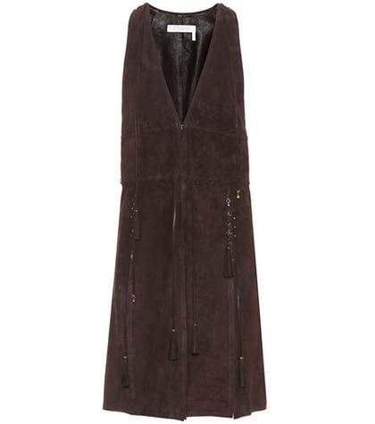 Chlo Embellished Suede Vest