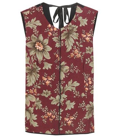 Miu Miu Printed Crepe Top